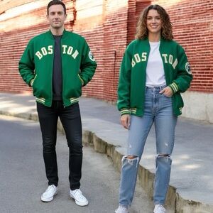 NWT Mitchell & Ness Boston celtics NBA Varsity Wool Hardwood Classics Jacket 3XL